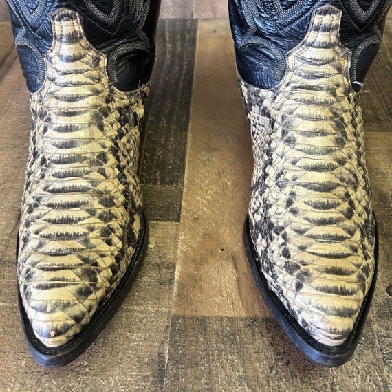 Tony Lama Vintage Snakeskin Cowboy Boots Mens 12 D - image 7