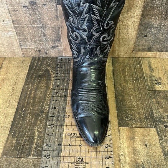 Dan Post Vintage Classic Black Cowboy Boots Mens … - image 4