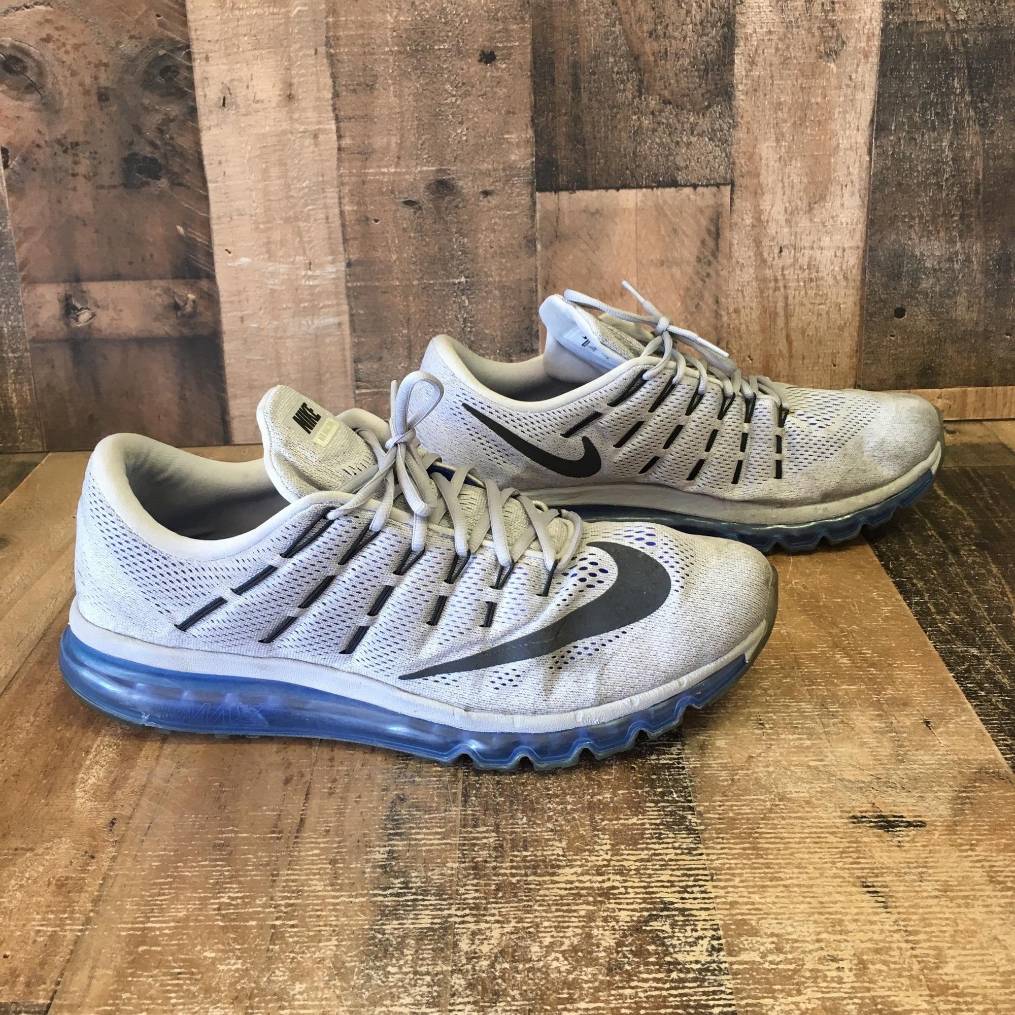 Nike Air Max 2016 Men s Blue Gray Running Shoes Sz 15 Wolf Etsy