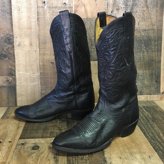 Classic Black Cowboy Boots Mens 