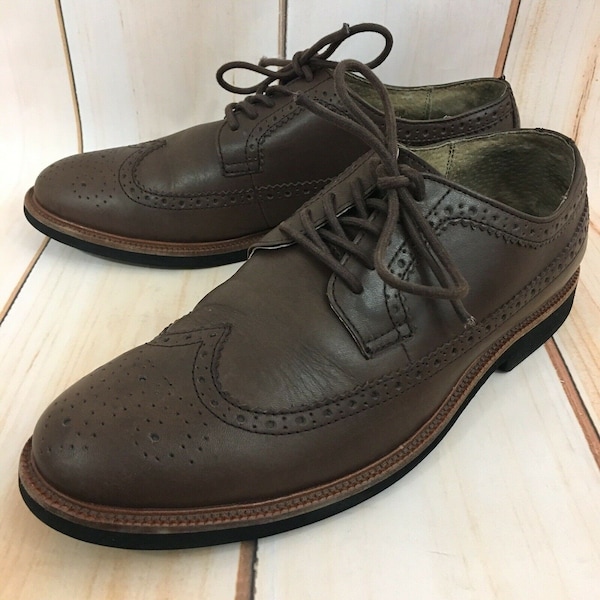 POLO RALPH LAUREN Torngtn Brown Leather Mens Oxford Shoes Size 11 D