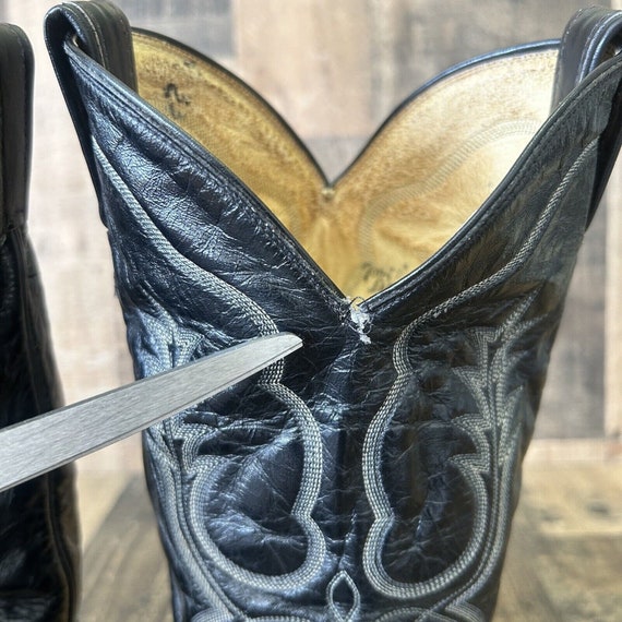 Tony Lama Vintage Gold Label Cowboy Boots Mens 12… - image 8