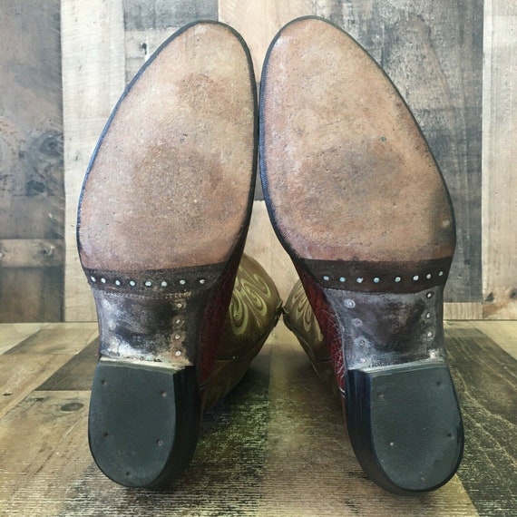 J Chisholm USA Vintage Cowboy Boots Men’s 9.5 D - image 3
