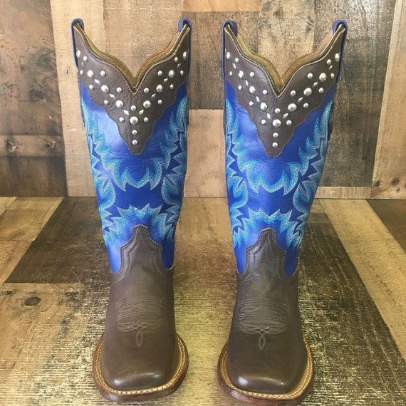 Gypsy Rose Square Toe Studded Cowboy Boots Womens… - image 7