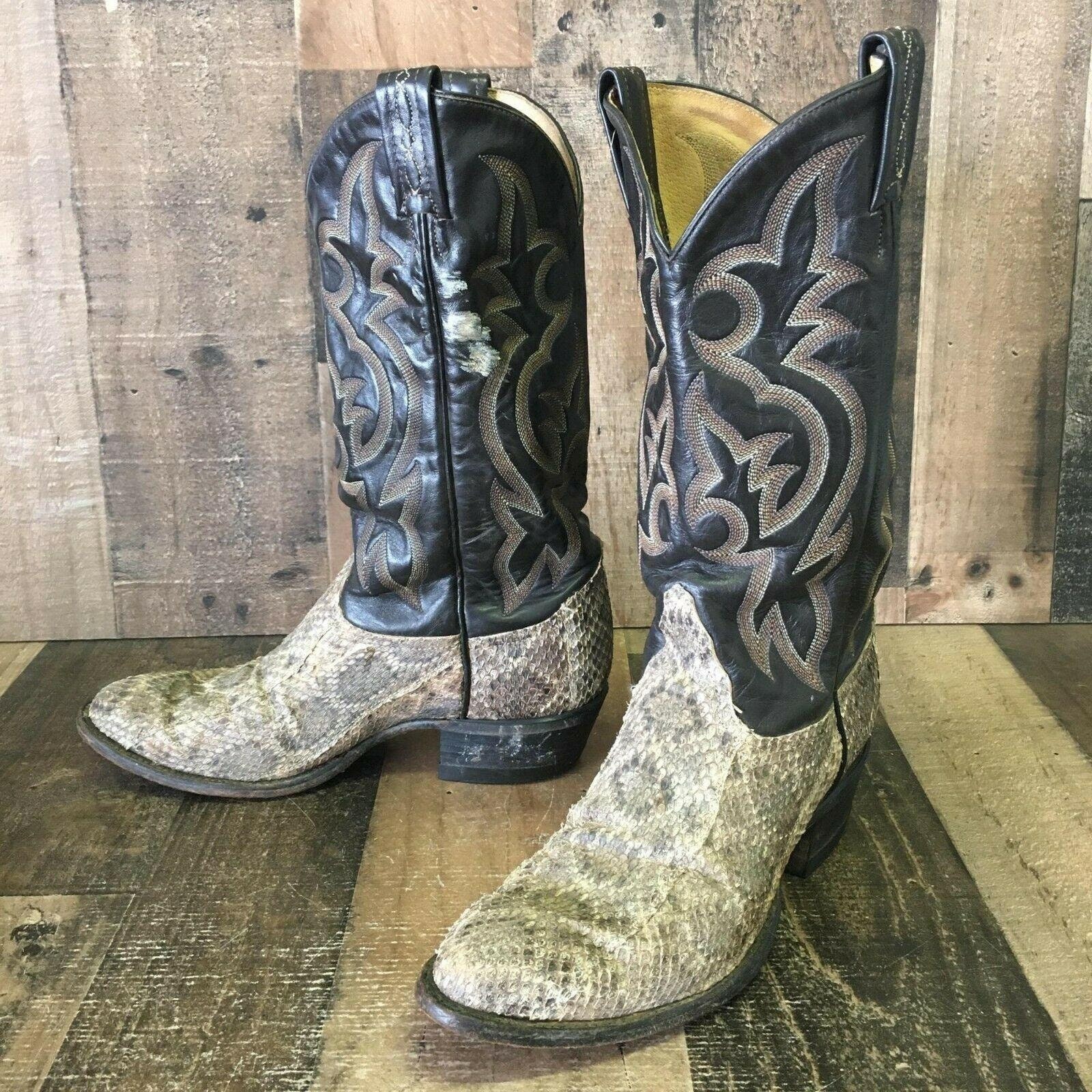 rattlesnake skin boots tony lama