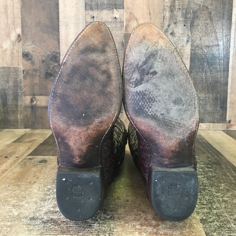 Dan Post Vtg Sea Bass Cowboy Boots Mens 10 D Etsy