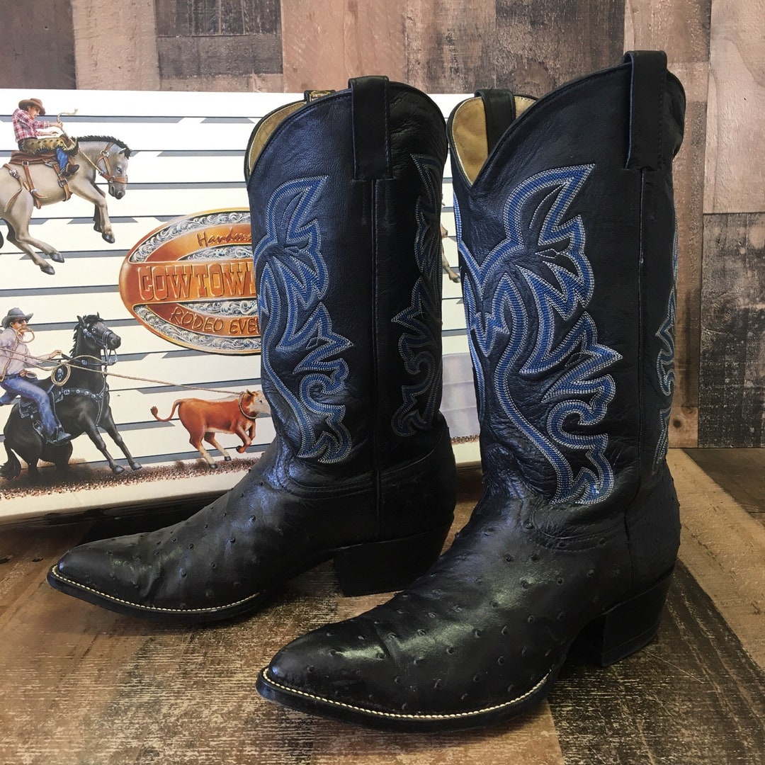 Cowtown Full Quill Ostrich Cowboy Boots Mens 11 D - Etsy
