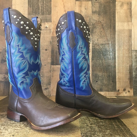 Gypsy Rose Square Toe Studded Cowboy Boots Womens… - image 5