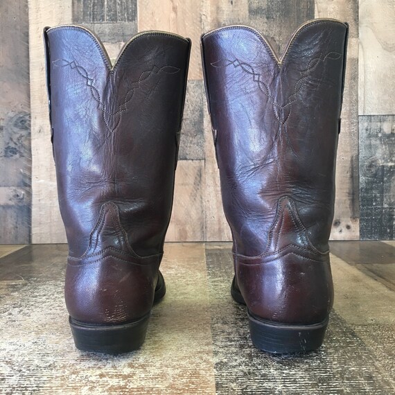 Lucchese P0468 Vtg Classic Brown Roper Cowboy Boo… - image 8