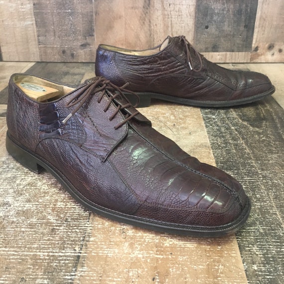 Studio Belvedere Navy Blue Genuine Lizard Shoes