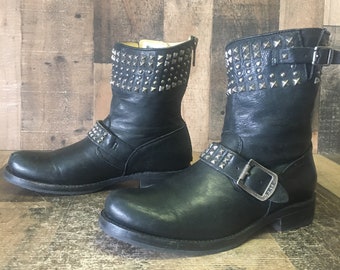 Studded Frye Boots - Etsy