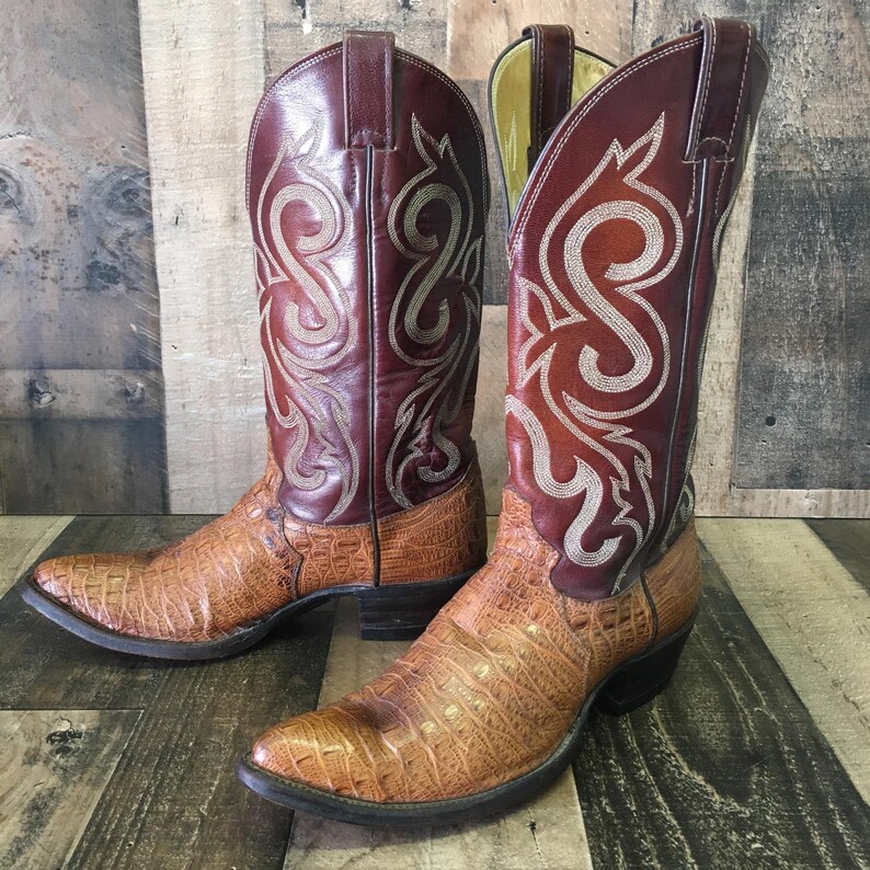 justin boots crocodile