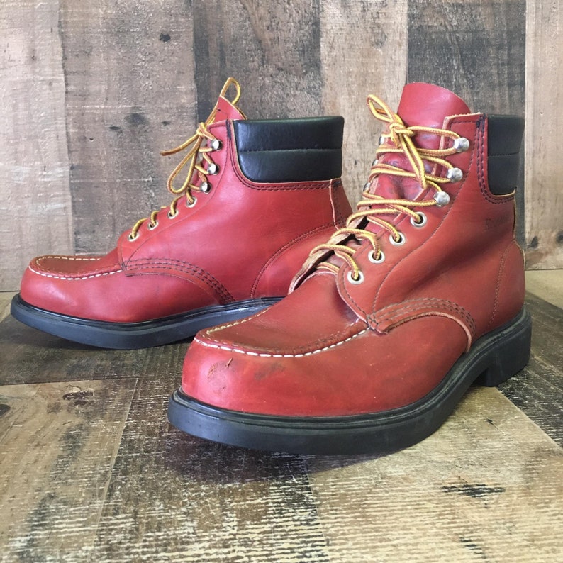 red wing 8 moc toe work boots