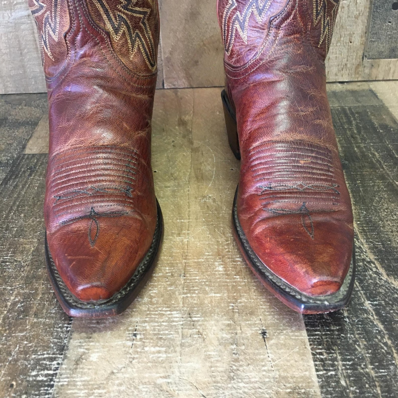 Lucchese 1883 Vtg Mad Dog Snip Toe Cowboy Boots Womens 8 B | Etsy