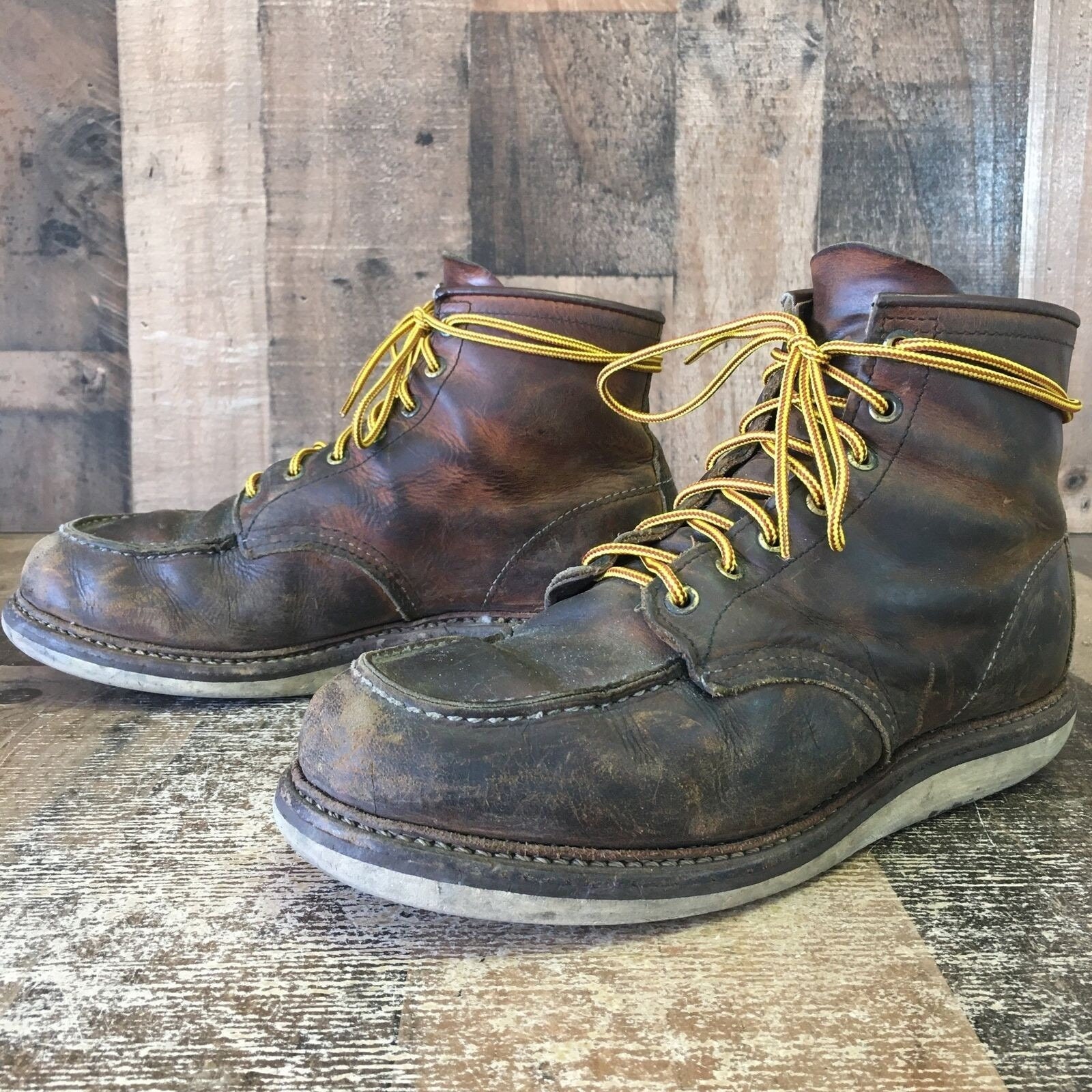Red wing cheap moc toe concrete