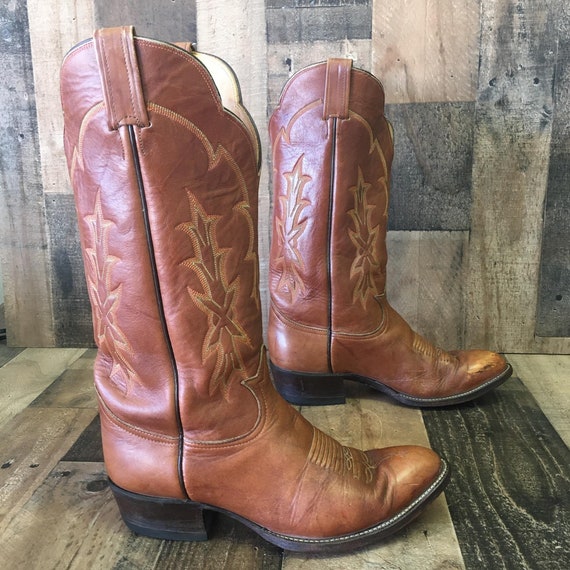 Tony Lama Vtg Gold Label Cowboy Boots Men’s 9.5 d