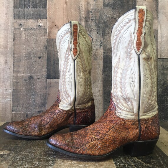 Larry Mahan Vtg Serpiente de cascabel Botas Vaqueras Hombre | Etsy España