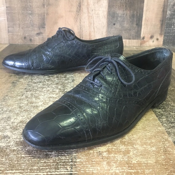 David Eden Vintage Cap Toe Oxford Dress Shoes Mens