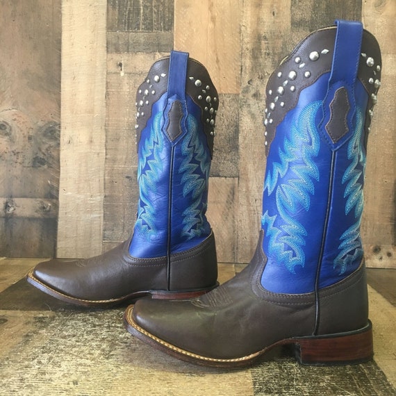 Gypsy Rose Square Toe Studded Cowboy Boots Womens… - image 10