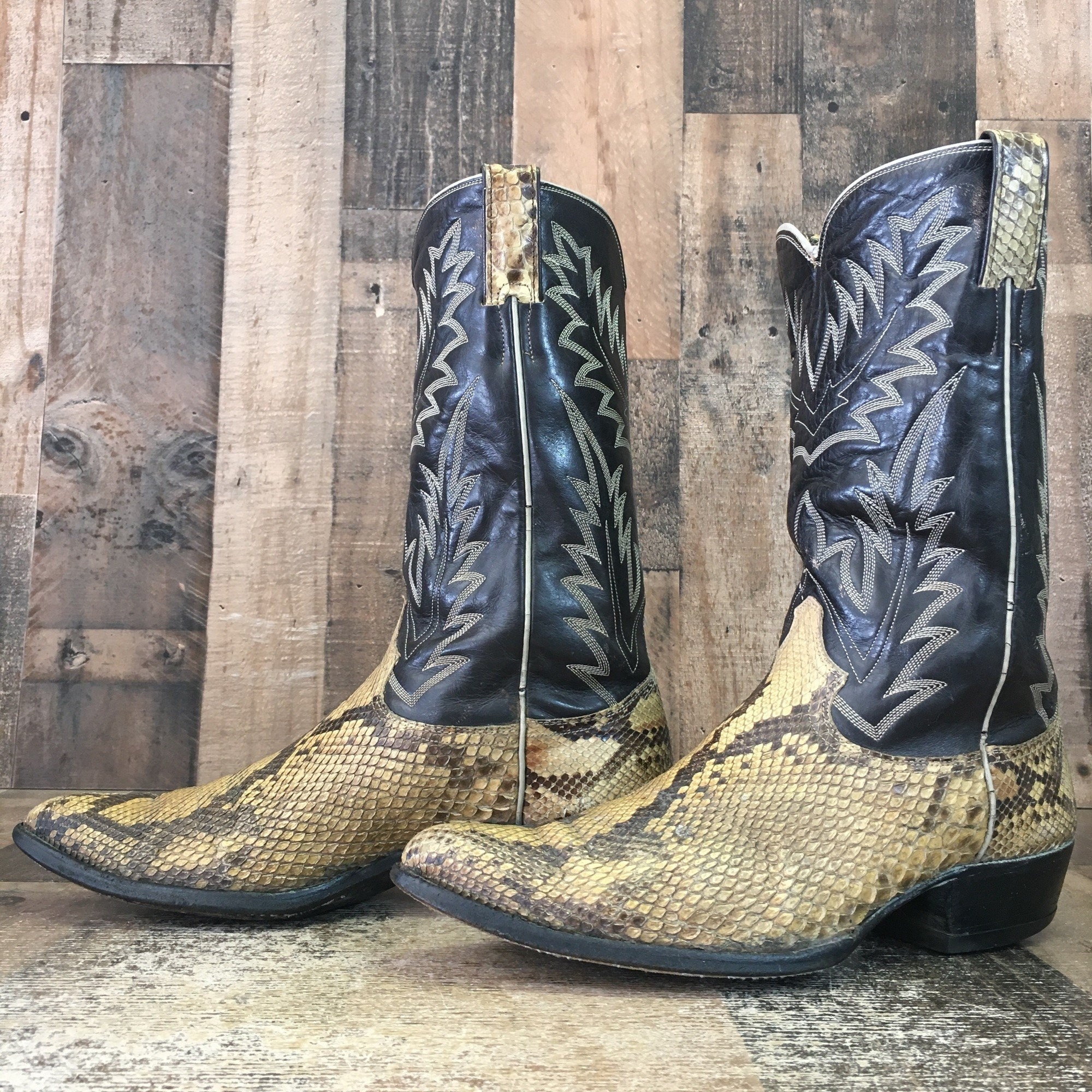 Justin snakeskin hotsell cowboy boots
