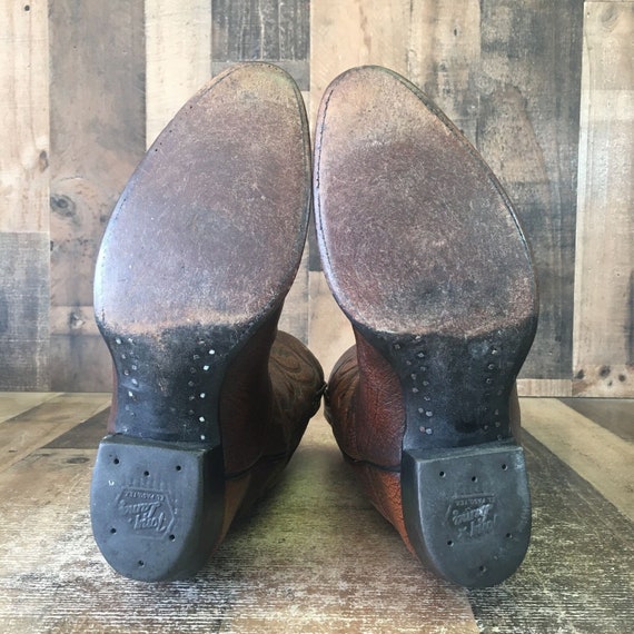 Tony Lama 6584 Vintage Classic Brown Cowboy Boots… - image 2