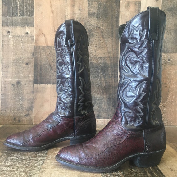 J Chisholm Vtg Ostrich Leg Black Cherry 