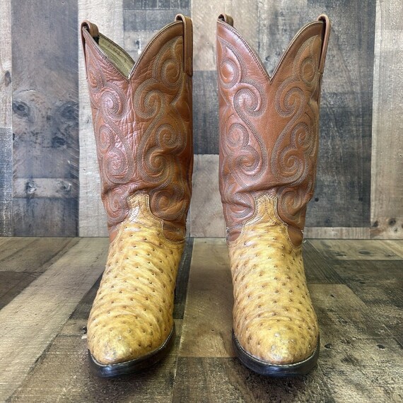 Dan Post Vintage Full Quill Ostrich Cowboy Boots … - image 6