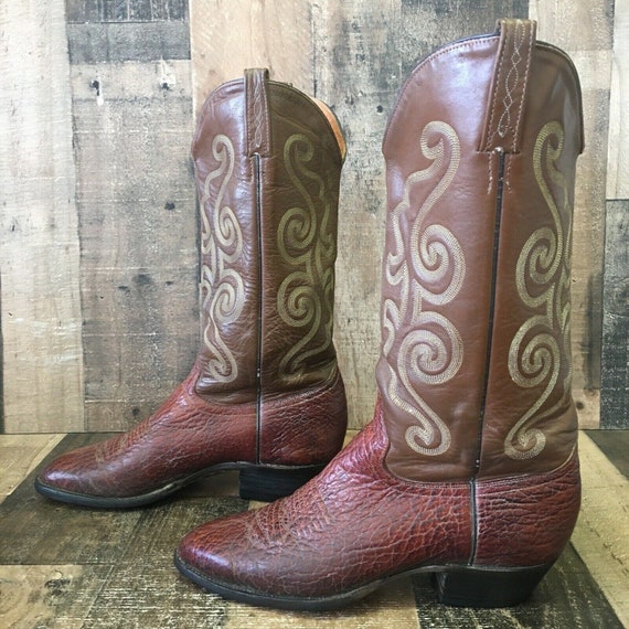 J Chisholm USA Vintage Cowboy Boots Men’s 9.5 D - image 9