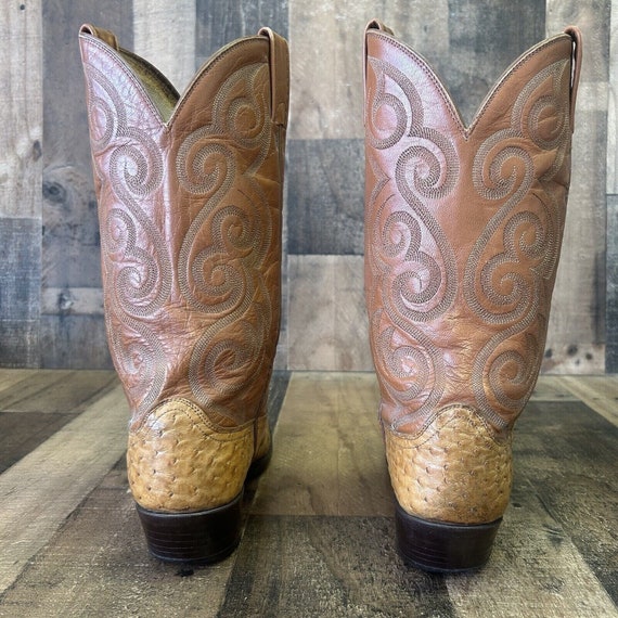 Dan Post Vintage Full Quill Ostrich Cowboy Boots … - image 8