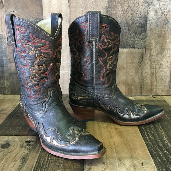 Corral Snip Toe Boots Cowboy Boots Womens 7 M Etsy