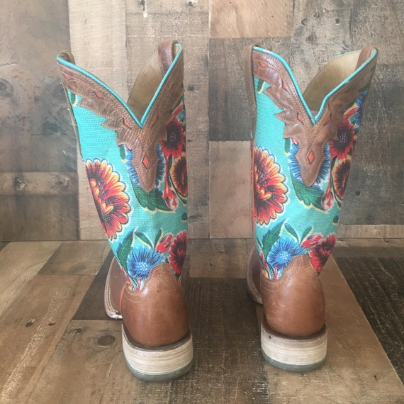 Ariat floral textile boots discount