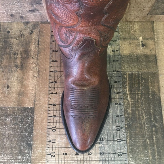 Tony Lama 6584 Vintage Classic Brown Cowboy Boots… - image 3