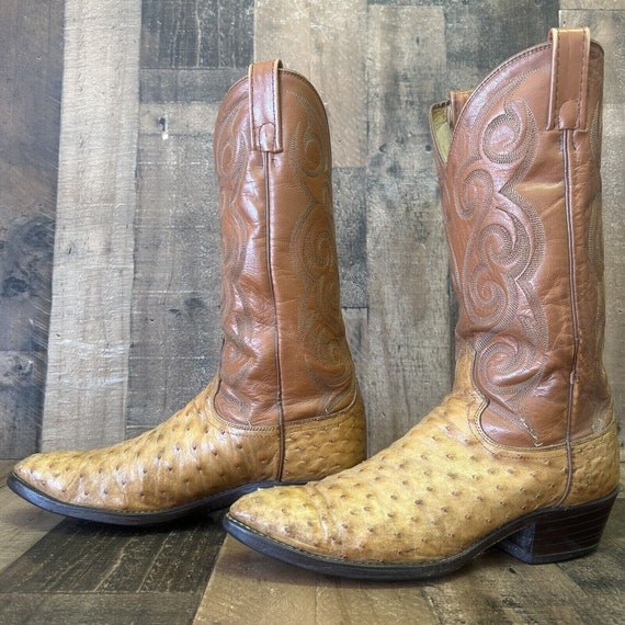 Dan Post Vintage Full Quill Ostrich Cowboy Boots … - image 10