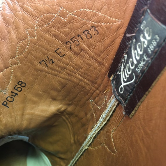 Lucchese P0468 Vtg Classic Brown Roper Cowboy Boo… - image 4