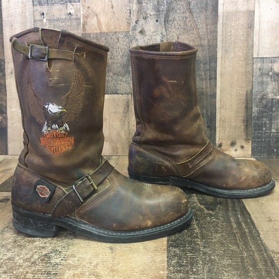 harley davidson steel toe engineer boots
