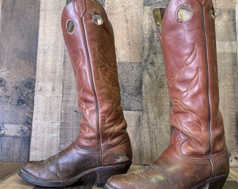 Tony Lama Vintage Buckaroo Gold Label Cowboy Boots Mens 9.5 D