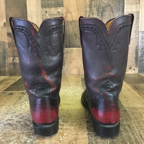 Lucchese 2000 Vtg Smooth Quill Ostrich Cowboy Boo… - image 8
