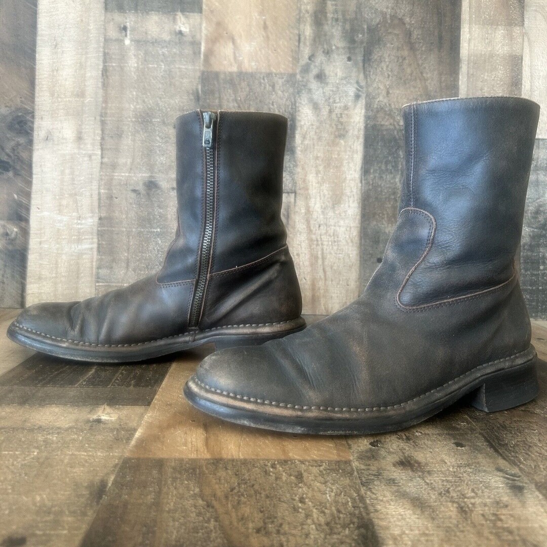 John varvatos star b side zip leather boot 2025