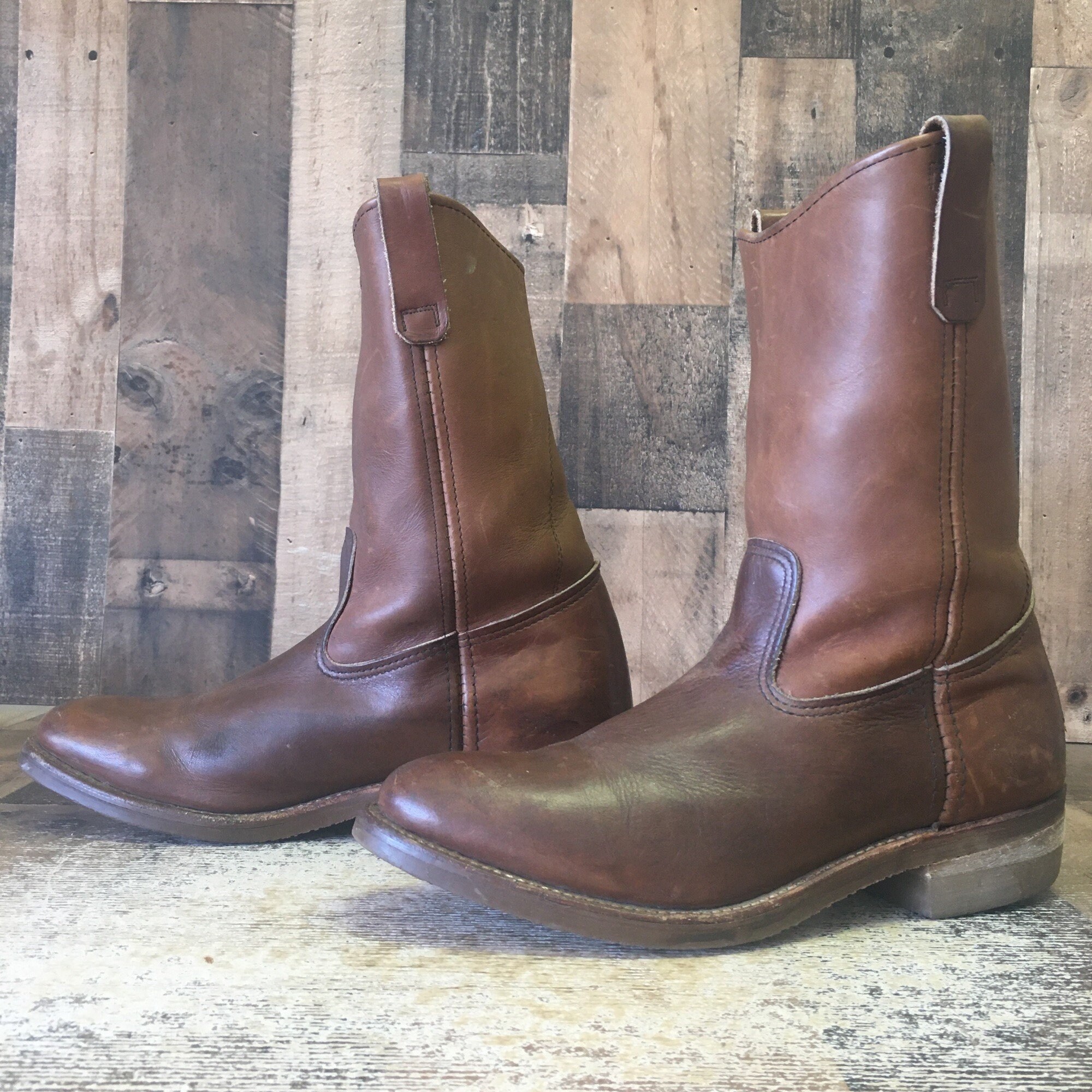 Red Wing 1155 Vtg Soft Toe Pull On Botas de trabajo para hombre 10