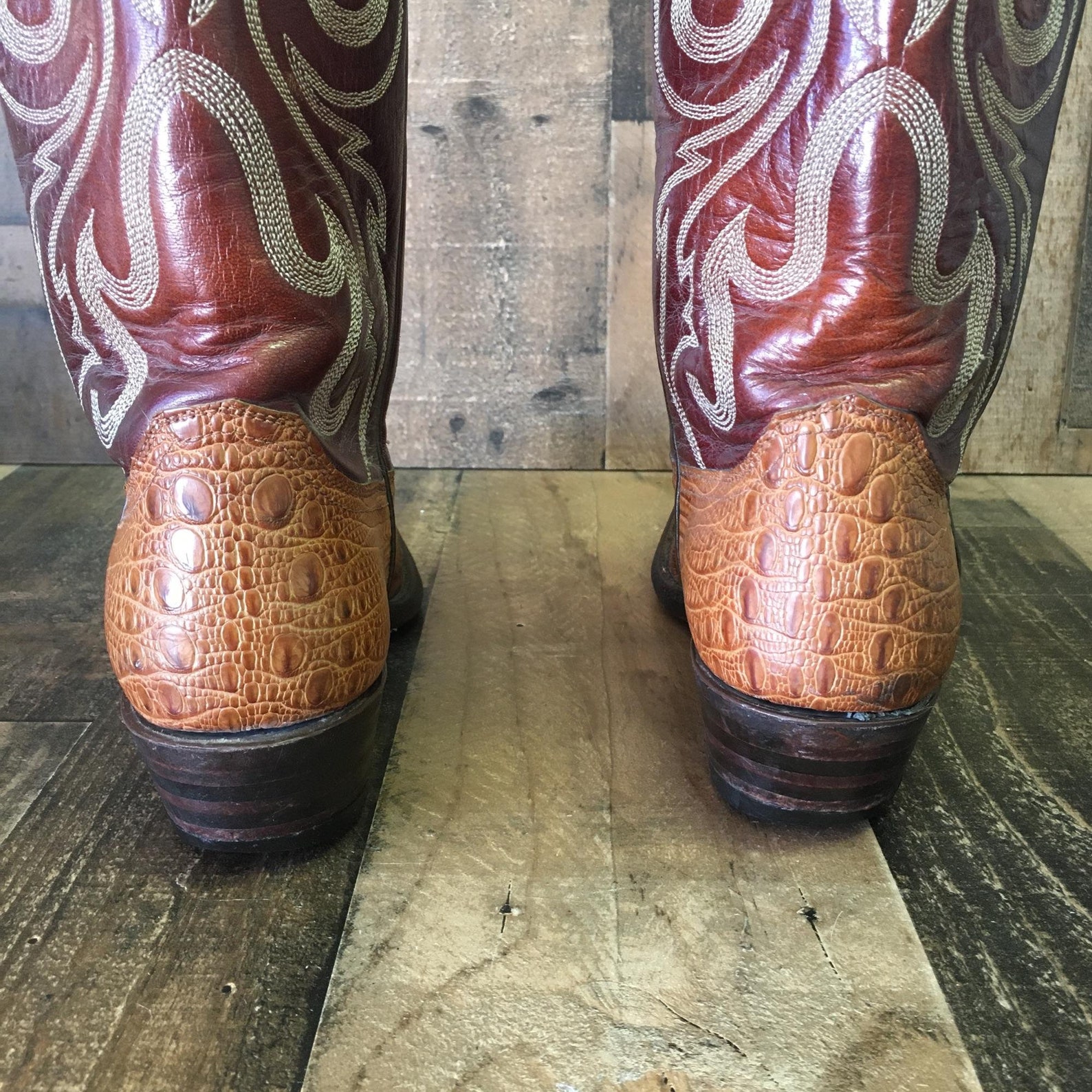 justin boots crocodile