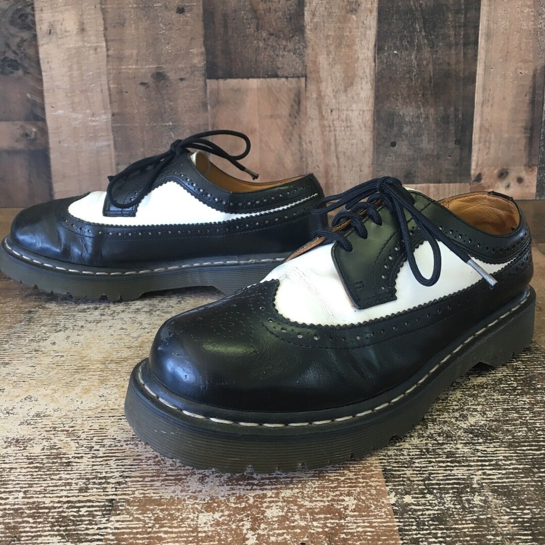 Doc martens black and white brogues outlet