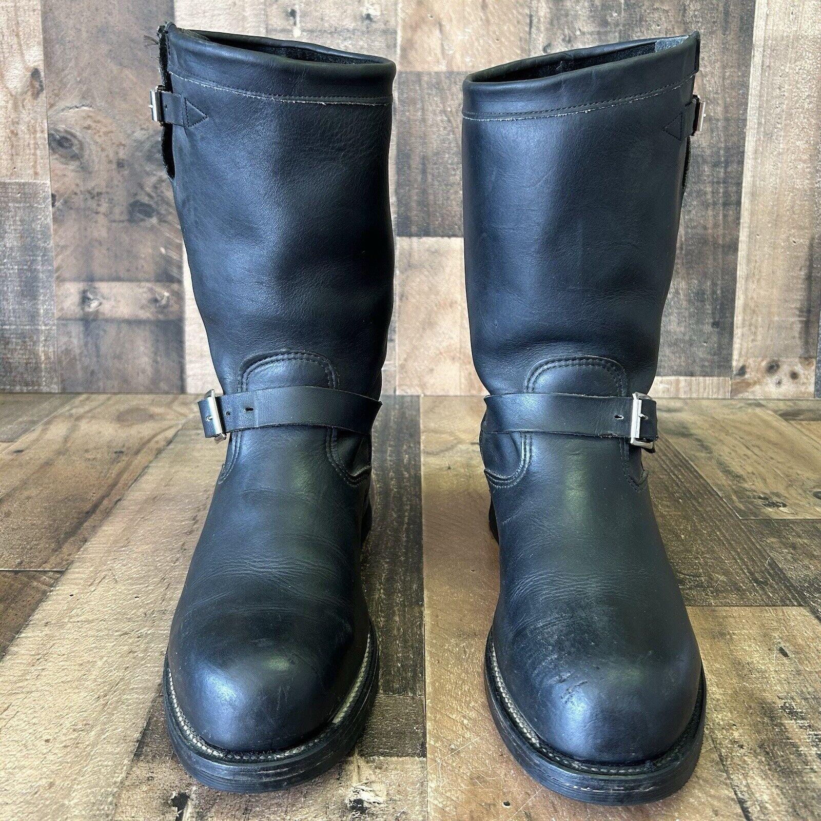 靴 CHIPPEWA 27863 ENGINEER BOOTS BLACK 8E Chippewa 27863 Engineer 11 Inch Steel Toe Motorcycle Boot