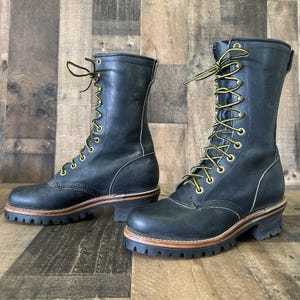 Vintage US Army Special Forces Mountaineering Soft Toe Boots Chippewa Lug Sole Black Leather Hiking Size 7 Etsy