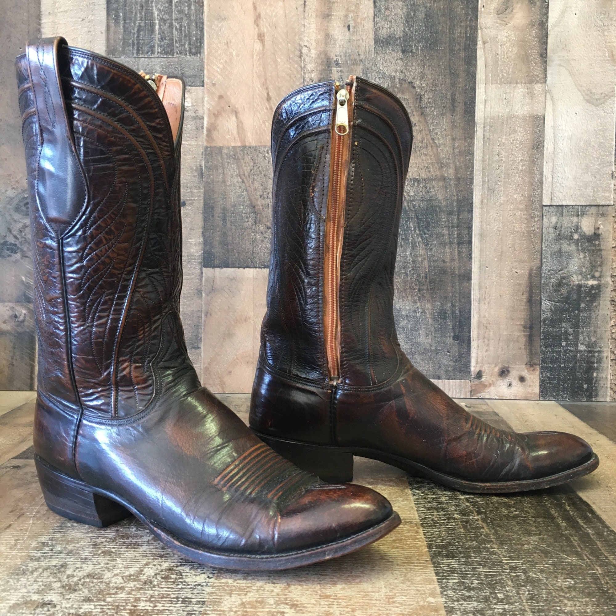 Zip Cowboy Boots Womens 11.5 