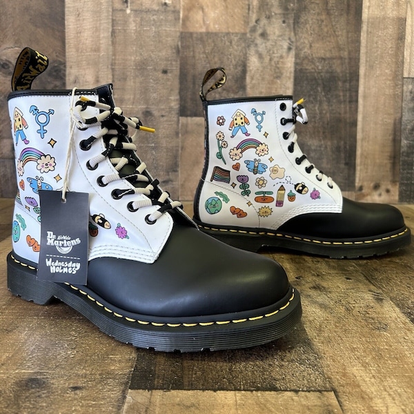 Dr. Martens 1460 Wednesday Holmes For Pride Leather Boots Mens 9 Womens 10