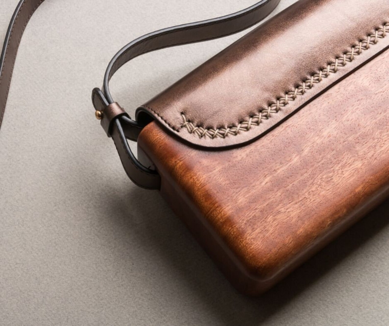 Handbag in Wood and Leather Unique handbag Original handbag Etsy