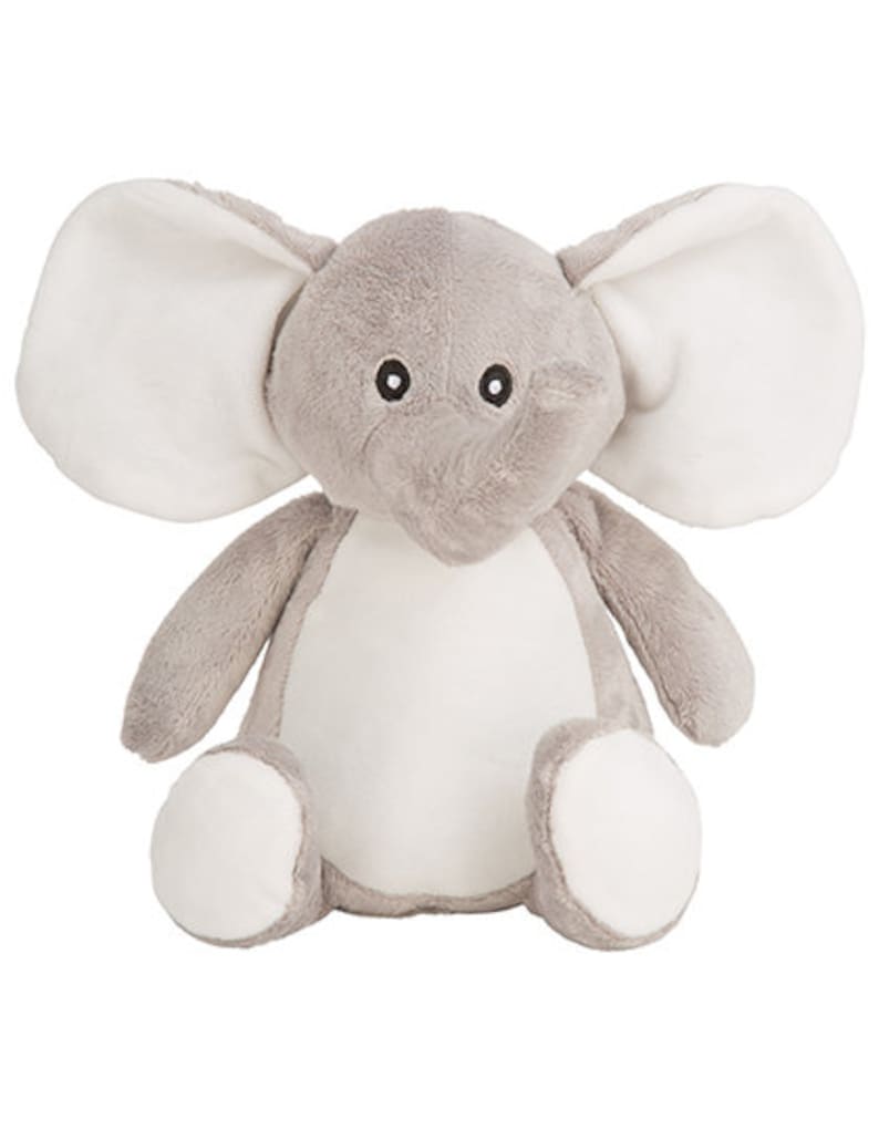 Personalisiertes Kuscheltier personalisiertes Stofftier mit Namen und Geburtsdaten Elefant