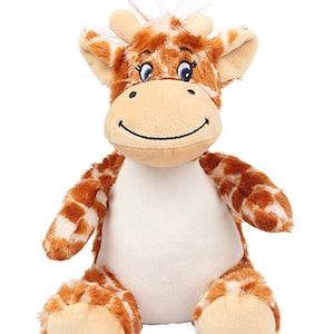 Personalisiertes Kuscheltier personalisiertes Stofftier mit Namen und Geburtsdaten Giraffe