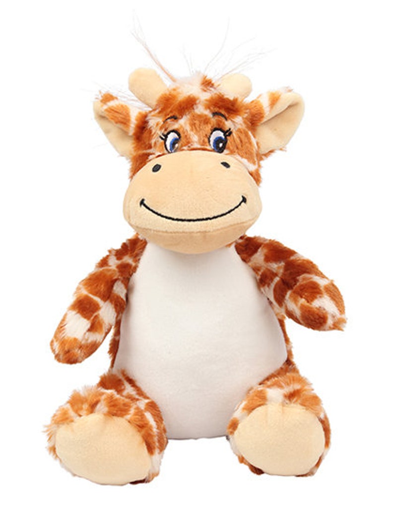 Personalisiertes Kuscheltier personalisiertes Stofftier mit Namen und Geburtsdaten Giraffe