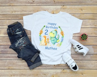 Personalized Baby/Kids Shirt | name shirt for birthday | Dino with number | Shirt with name | kids fashion